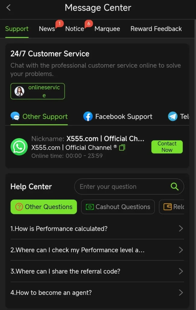 X555 Customer Support